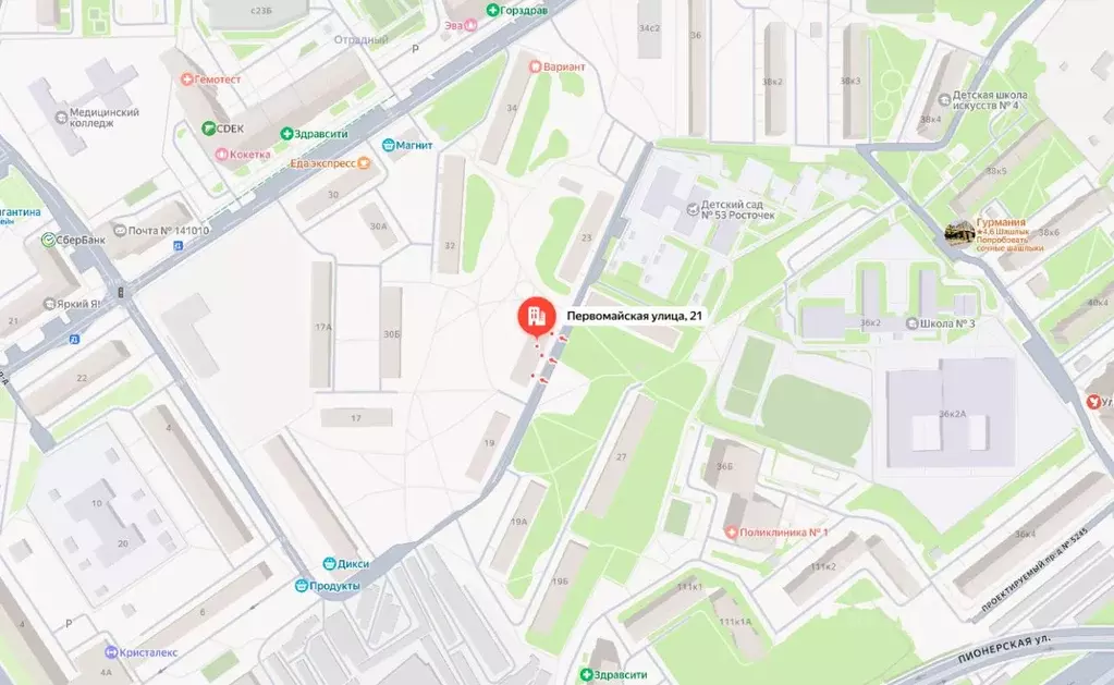 Свободной планировки кв. Московская область, Мытищи Первомайская ул., ... - Фото 2