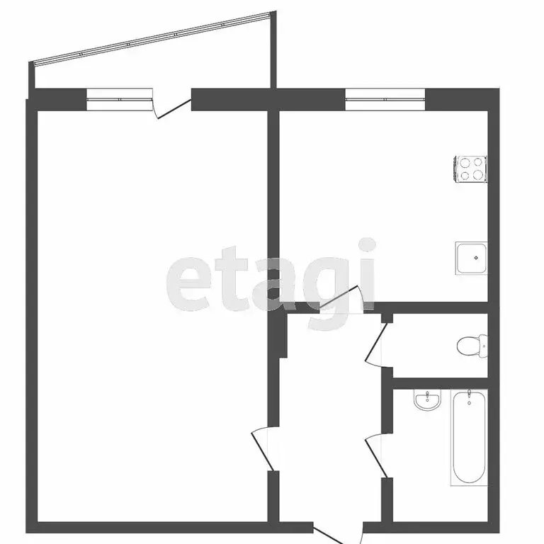 1-комнатная квартира: Тюмень, Боровская улица, 5 (34.5 м) - Фото 0