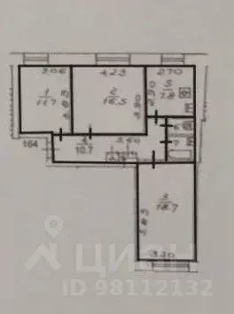 3-к кв. Москва ул. Дружбы, 10/32 (69.2 м) - Фото 2