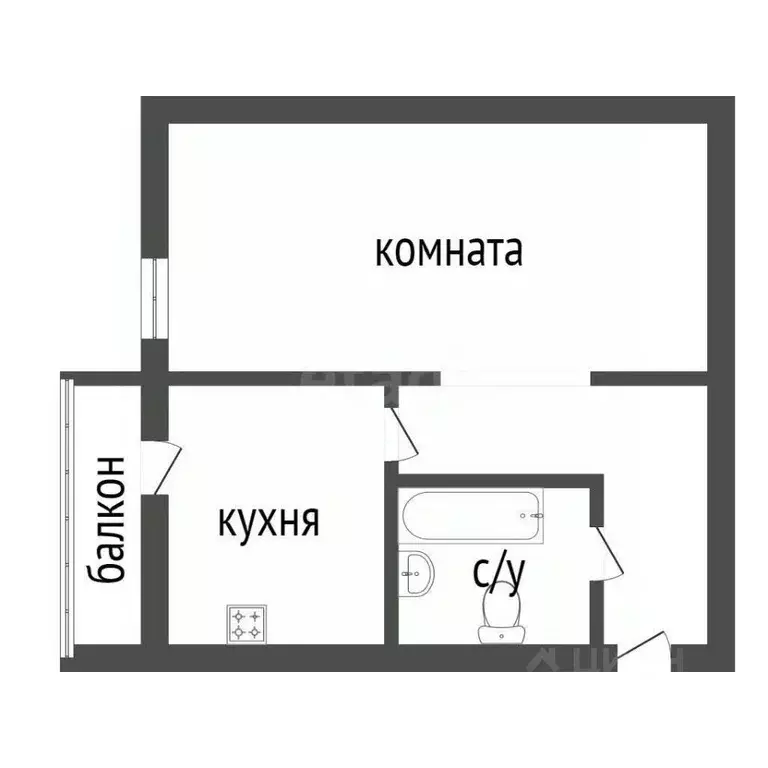 1-к кв. Курганская область, Курган Шевелевская ул., 20 (35.1 м) - Фото 2