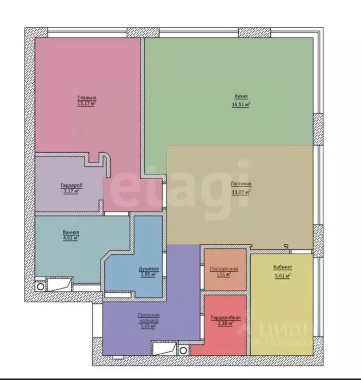 3-к кв. Москва ул. Народного Ополчения, 13 (78.6 м) - Фото 1