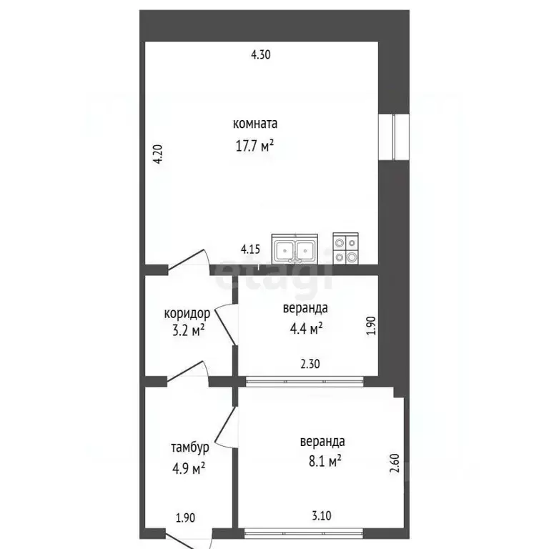 1-к кв. Крым, Алупка ул. Щепкина, 24 (38.3 м) - Фото 1