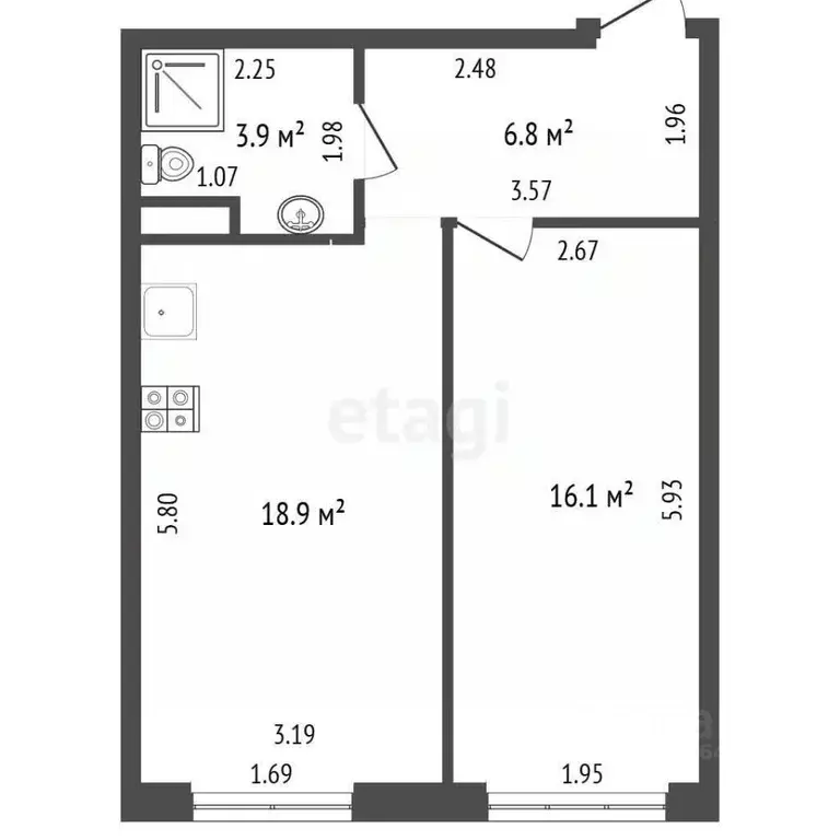 2-к кв. Москва проезд Жуков, 21Б (45.7 м) - Фото 2