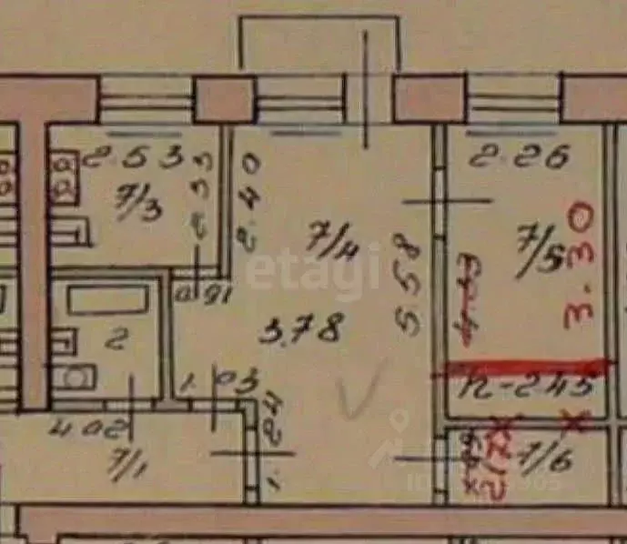 2-к кв. Липецкая область, Липецк Ленинградская ул., 10 (42.0 м) - Фото 1