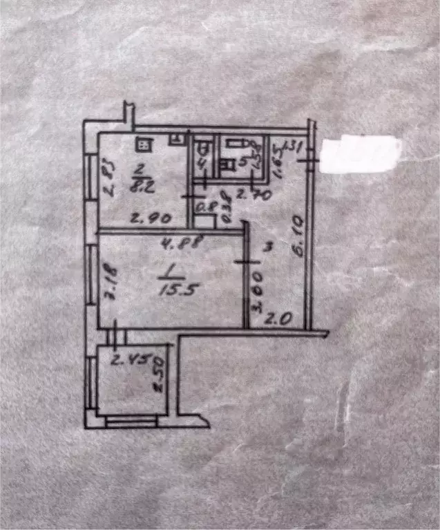 1-к. квартира, 46 м, 5/5 эт. - Фото 0