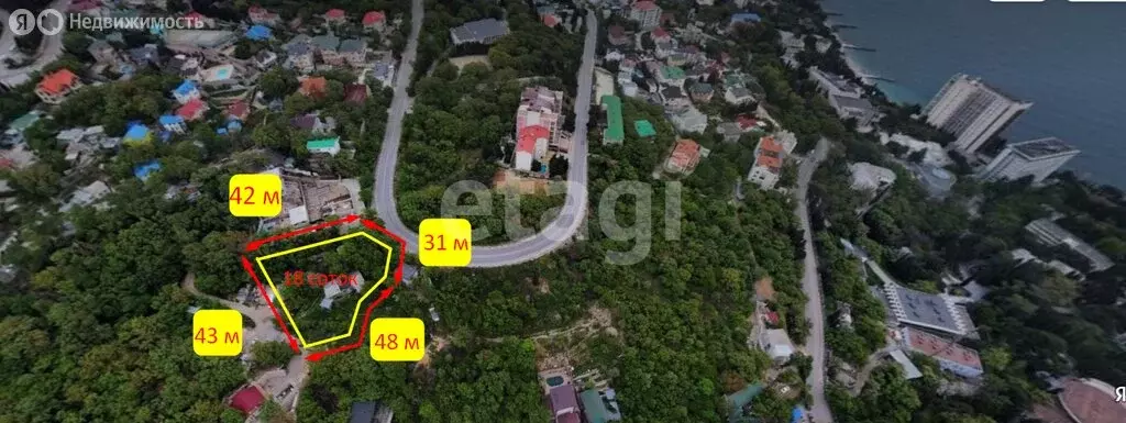 Участок в Кореиз, посёлок Мисхор (18 м) - Фото 2