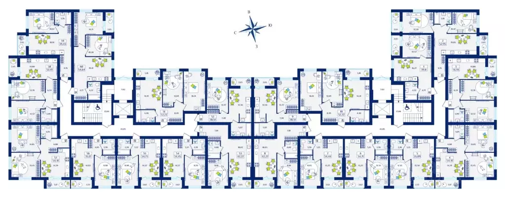 2-к кв. Калининградская область, Зеленоградск  (54.41 м) - Фото 2