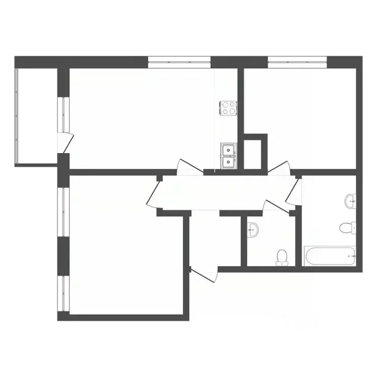 2-к кв. Тюменская область, Тюмень ул. Ю.-Р.Г. Эрвье, 32к1 (63.1 м) - Фото 2