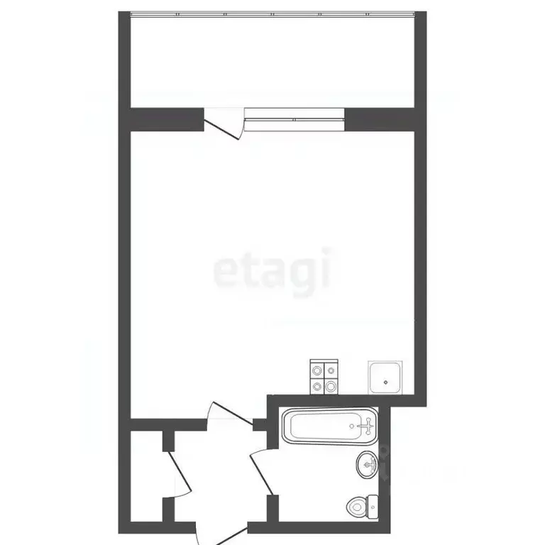 Студия Тюменская область, Тюмень ул. Судостроителей, 36 (17.2 м) - Фото 2