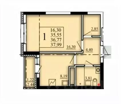 1-к кв. Башкортостан, Уфа Затон-Восточный жилрайон, Паруса жилой ... - Фото 0