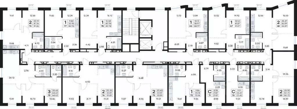 2-к кв. Приморский край, Владивосток Клуб 25 жилой комплекс, 3 (50.72 ... - Фото 2