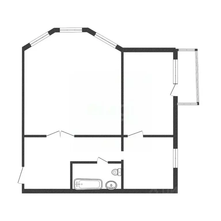 2-к кв. Смоленская область, Смоленск Витебское ш., 52 (45.4 м) - Фото 0