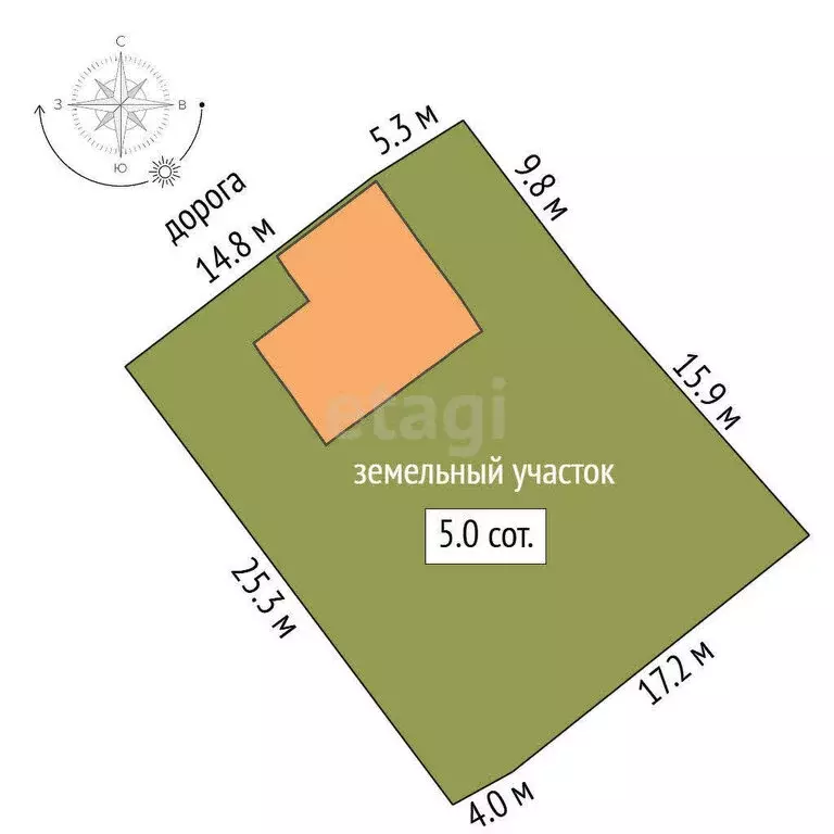 Участок в Ялуторовск, улица 40 лет Октября (5 м) - Фото 1