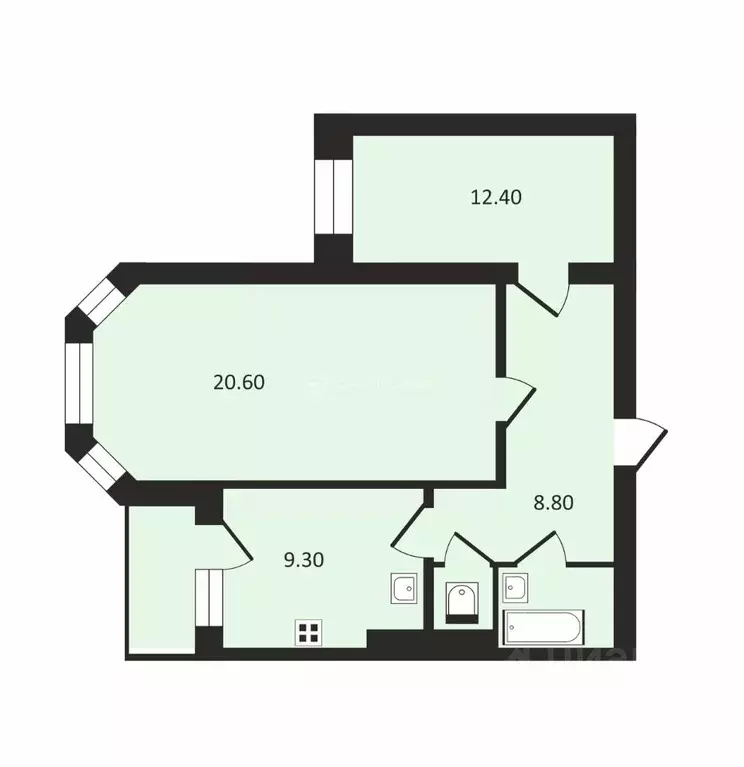 2-к кв. Санкт-Петербург Морская наб., 17Г (54.7 м) - Фото 1