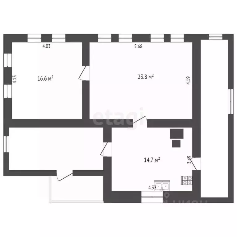 Дом в Мордовия, Лямбирский район, с. Аксеново Молодежная ул., 58 (55 ... - Фото 2