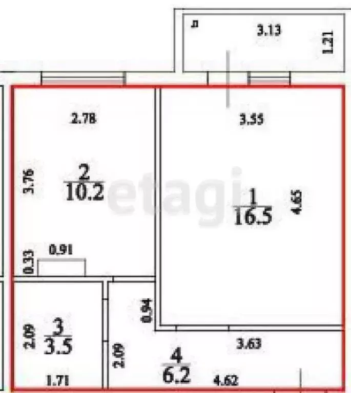 1-комнатная квартира: Ульяновск, улица Еремецкого, 38 (33.3 м) - Фото 0