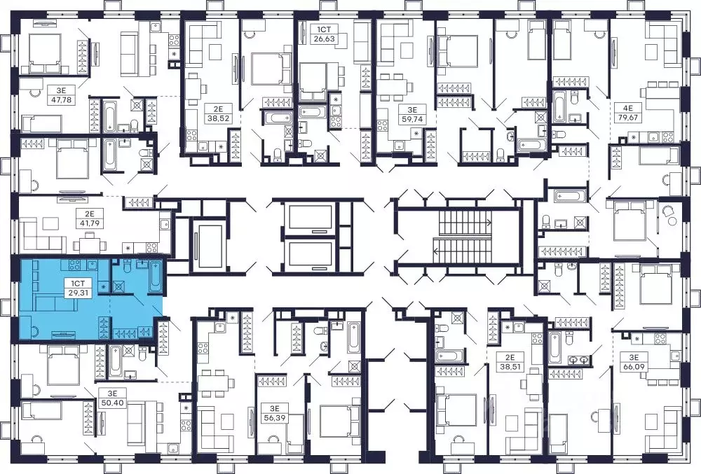 Студия Московская область, Красногорск Павшино мкр, Тетрис жилой ... - Фото 2