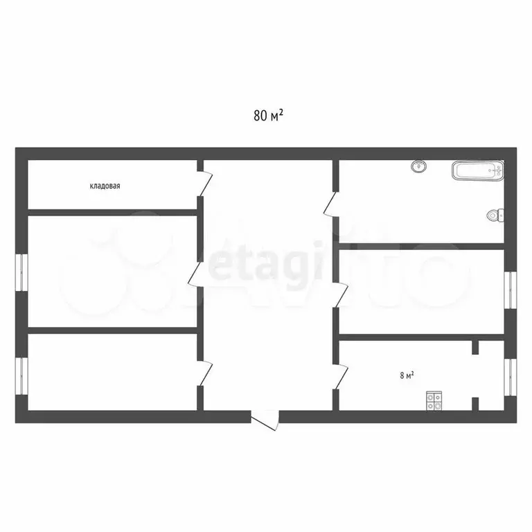 3-к. квартира, 80 м, 3/5 эт. - Фото 0