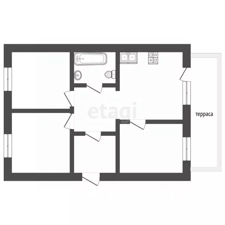 Дом в Омская область, Омский район муниципальный округ, д. Зеленовка ... - Фото 1