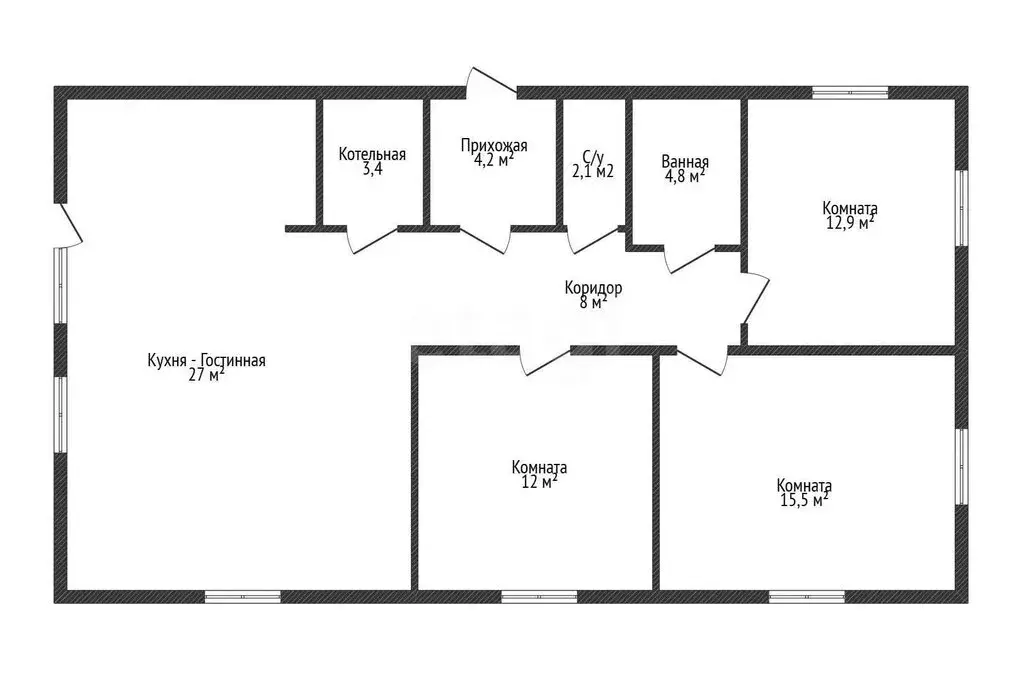 Дом в аул Козет, улица Андрухаева, 19 (115 м) - Фото 1