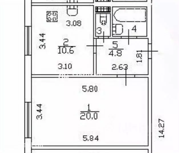 1-к кв. Санкт-Петербург Дунайский просп., 5к5 (39.0 м) - Фото 2