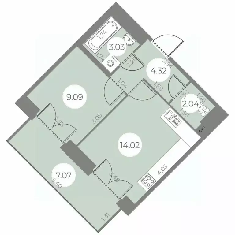 1-к кв. Санкт-Петербург ул. Маршала Захарова, 10 (36.03 м) - Фото 0