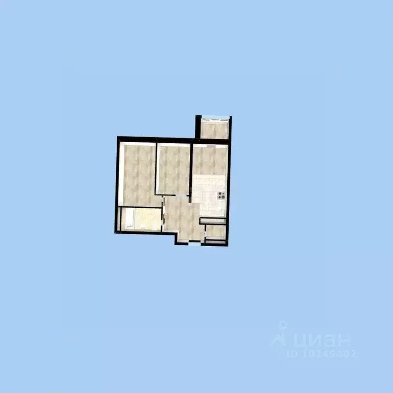 2-к кв. Башкортостан, Уфа просп. Октября, 75 (56.36 м) - Фото 1