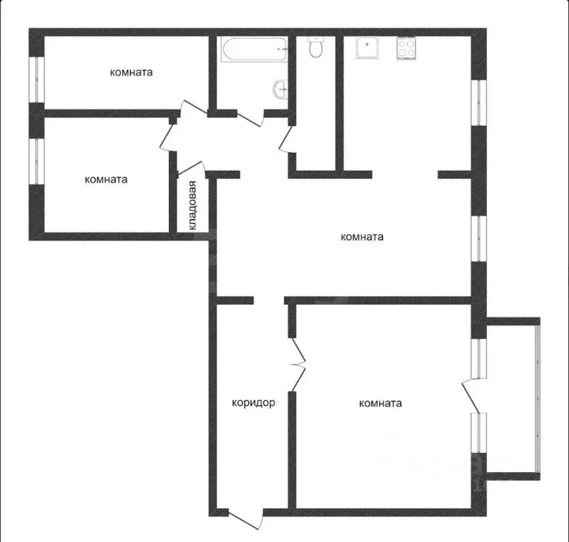 4-к кв. Челябинская область, Челябинск ул. Комарова, 129 (88.6 м) - Фото 1