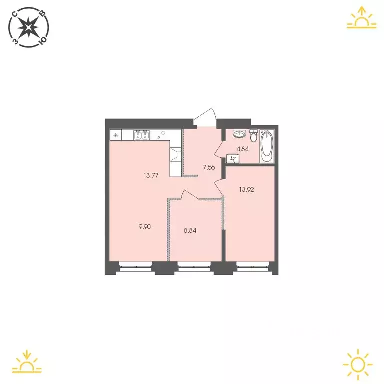 2-к кв. Иркутская область, Иркутск Энергетиков мкр,  (58.83 м) - Фото 0