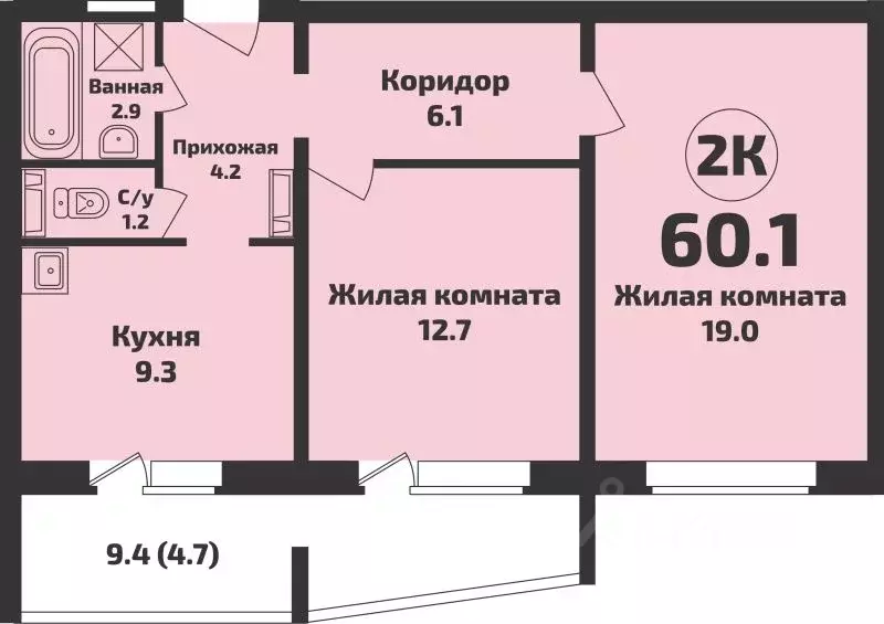 2-к кв. Новосибирская область, Новосибирский район, Станционный ... - Фото 0