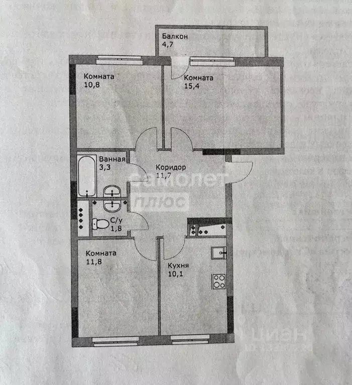 3-к кв. Удмуртия, Ижевск 9-я Подлесная ул., 17 (69.9 м) - Фото 1