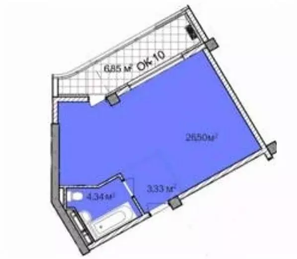 1-к кв. Крым, Ялта муниципальный округ, Гаспра пгт ш. Севастопольское, ... - Фото 2