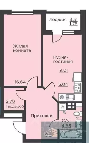 1-к кв. Воронежская область, Воронеж ул. Ломоносова, 116Б (50.2 м) - Фото 0