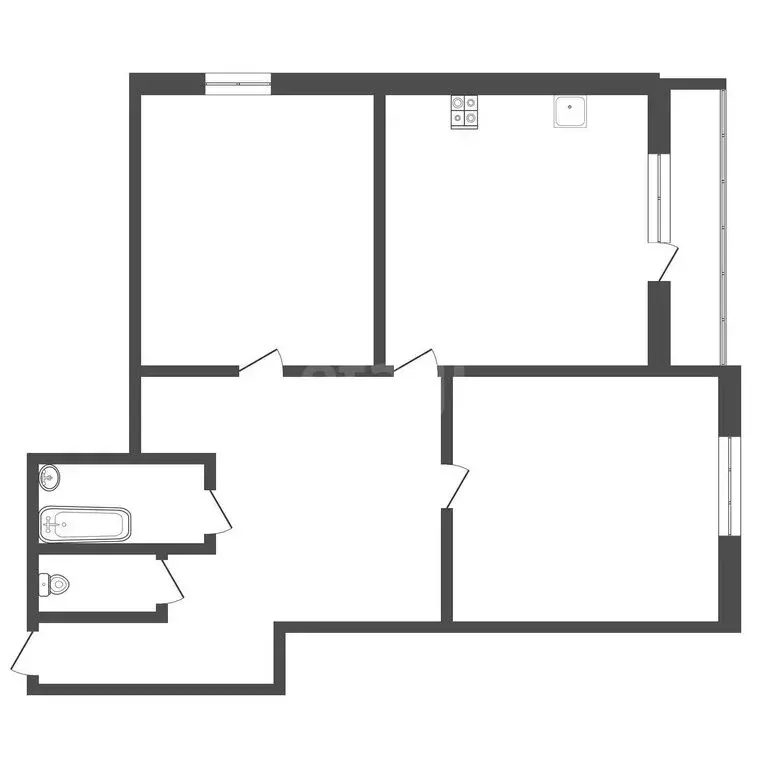 2-комнатная квартира: Тула, Городской переулок, 29 (78.2 м) - Фото 1