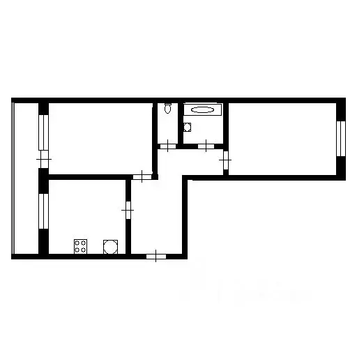 2-к кв. Коми, Усинск ул. Строителей, 6А (50.0 м) - Фото 1