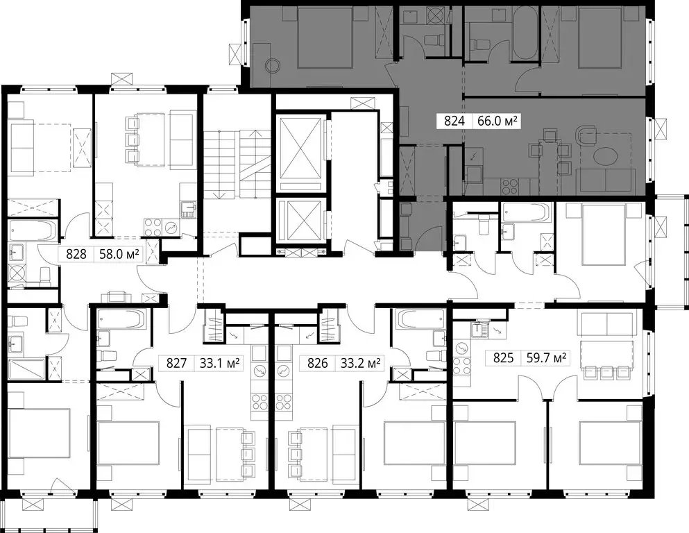 2-комнатная квартира: деревня Сапроново, микрорайон Купелинка, квартал ... - Фото 1