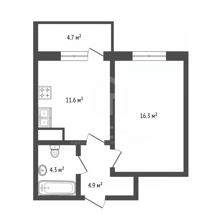 1-к кв. Санкт-Петербург ул. Среднерогатская, 13к1 (37.1 м) - Фото 1