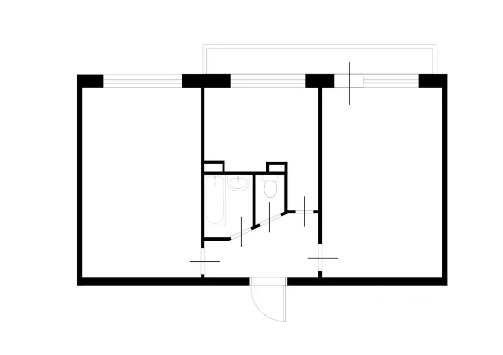 2-к кв. Санкт-Петербург Будапештская ул., 43К3 (46.0 м) - Фото 2