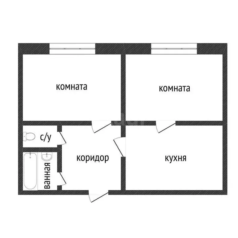 2-комнатная квартира: село Чаши, улица Нефтяников, 8 (40.5 м) - Фото 1