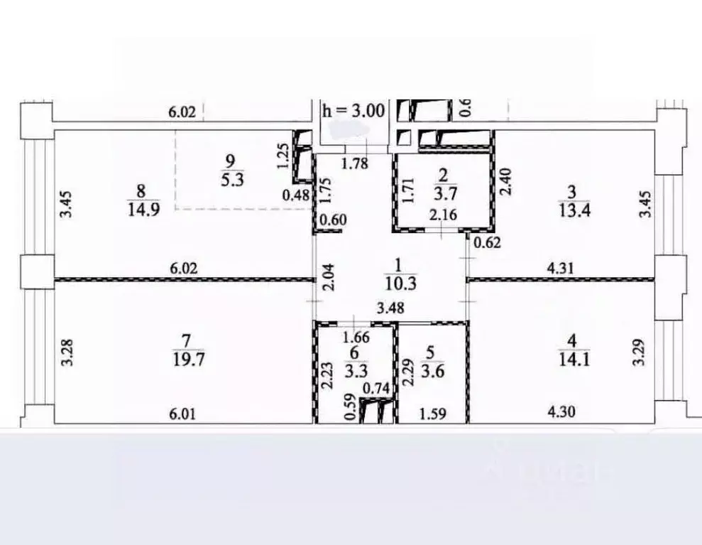 4-к кв. Москва Аминьевское ш., 4Дк2 (88.0 м) - Фото 1