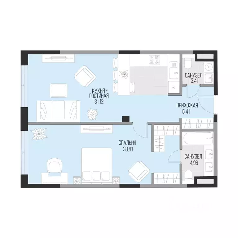 1-к кв. Москва Садовническая наб., 71 (73.71 м) - Фото 1