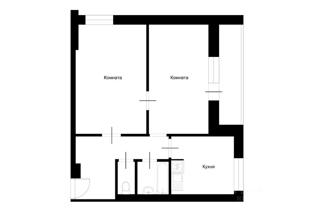 2-к кв. Москва Сельскохозяйственная ул., 20К2 (50.8 м) - Фото 1