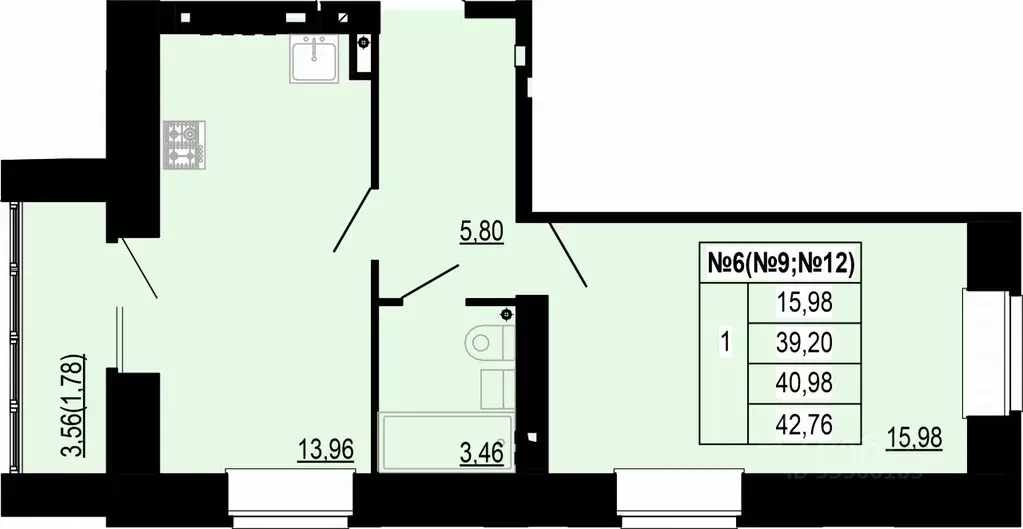 1-к кв. Костромская область, Кострома ул. Войкова, 34 (40.98 м) - Фото 1