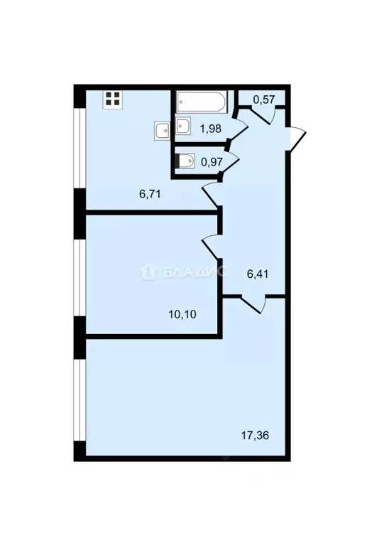 2-к кв. Санкт-Петербург Товарищеский просп., 4 (44.2 м) - Фото 1