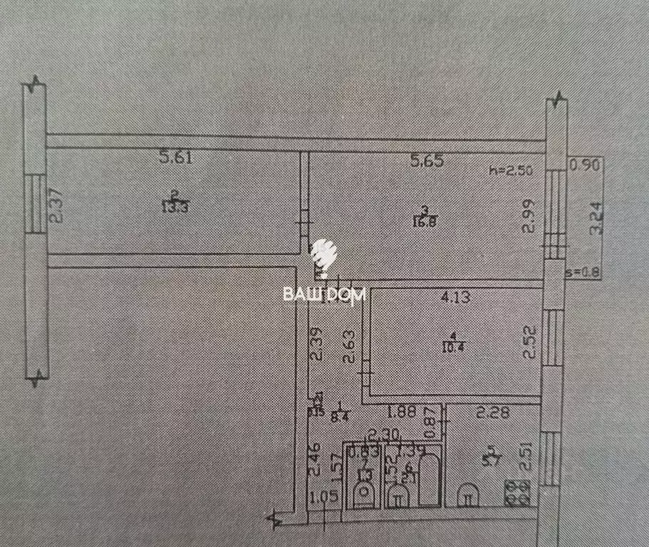 3-к кв. Брянская область, Фокино ул. Карла Маркса, 3Б (57.0 м) - Фото 2