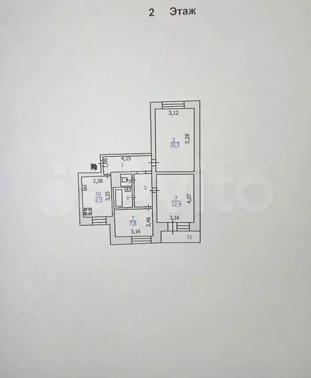 3-к. квартира, 60,3 м, 2/9 эт. - Фото 0
