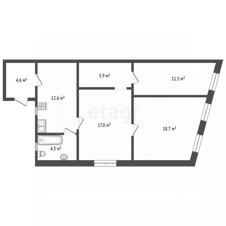 3-к кв. Крым, Феодосия ул. Нахимова, 56 (70.7 м) - Фото 1