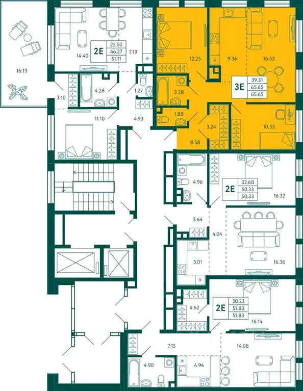 2-к кв. Башкортостан, Уфа Зеленая Роща жилрайон, Терле Парк жилой ... - Фото 1