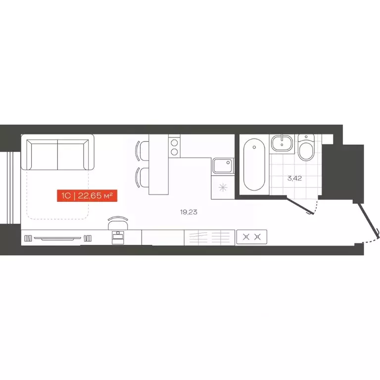 1-к кв. Новосибирская область, Новосибирск Большевистская ул., 14 ... - Фото 1