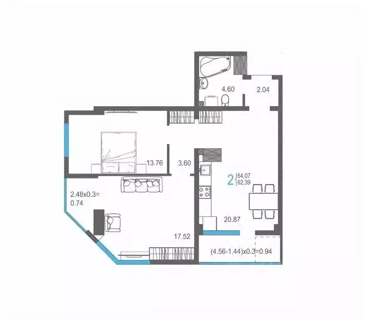 2-к кв. Крым, Ялта ул. Кирова, 155Ак1 (64.07 м) - Фото 1